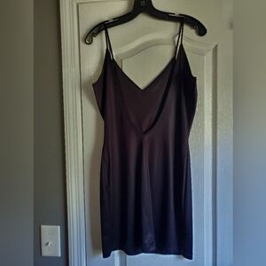 Black V-Neck Sleeveless Mini Cocktail Dress Size Large by Silvergate